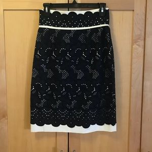 Antonio Melani Navy Blue Lace Skirt